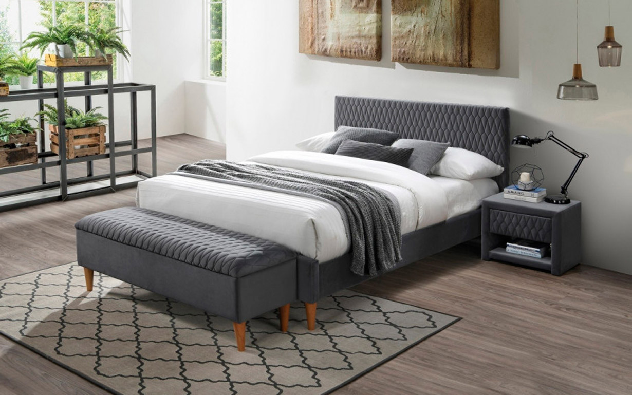 Ліжко Azurro Velvet Grey - Фото
